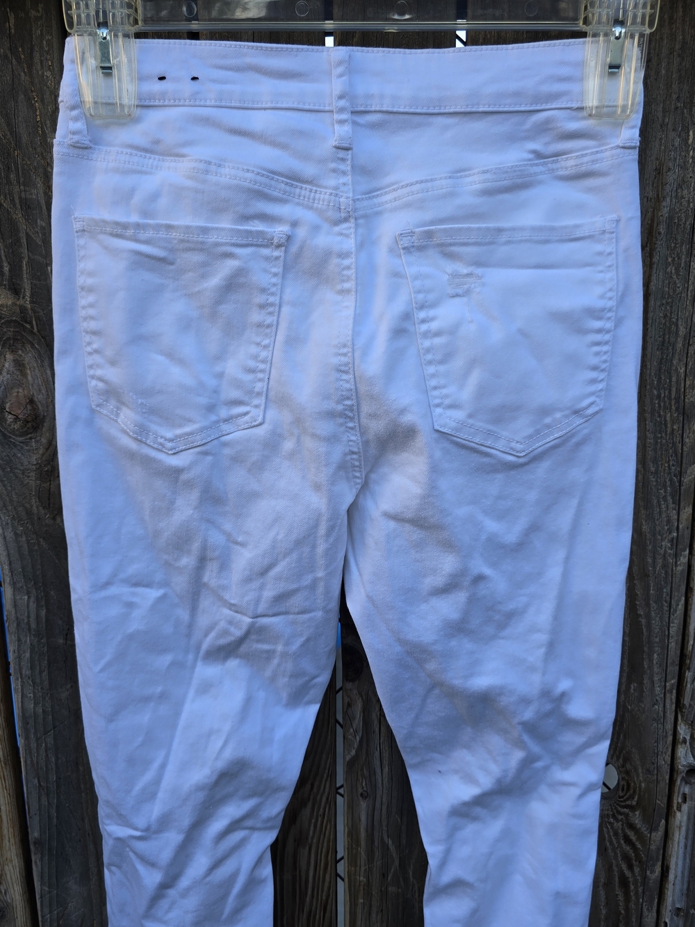 GBG Los Angeles White Distressed High Waist Skinny Jeans Size 27 - Picture 9 of 11